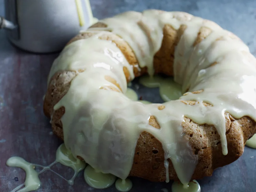 Kumara ginger cake with white chocolate icing