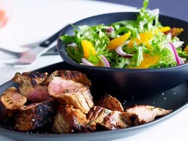 MARMALADE PORK FILLET WITH ORANGE SALAD