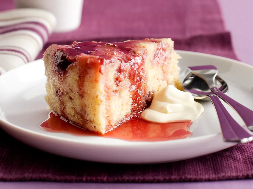 Plum syrup cake