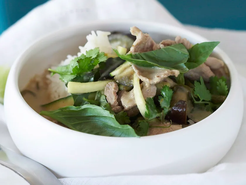 Green curry with pork