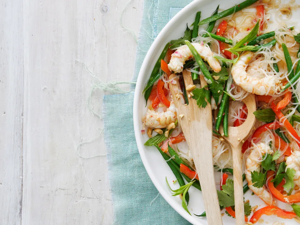 prawn and noodle salad