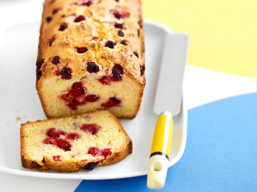 Raspberry and coconut loaf