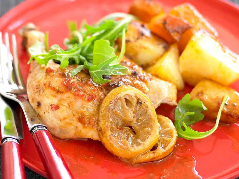 Roasted chilli and lemon chicken