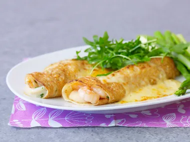 seafood mornay crepes