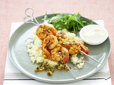 spiced barbecued prawns