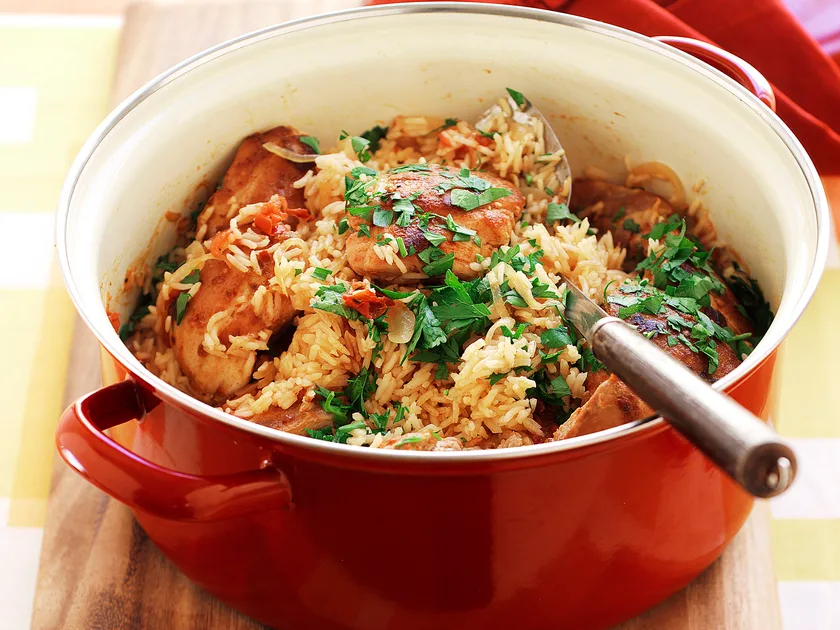 Spiced chicken pilaf