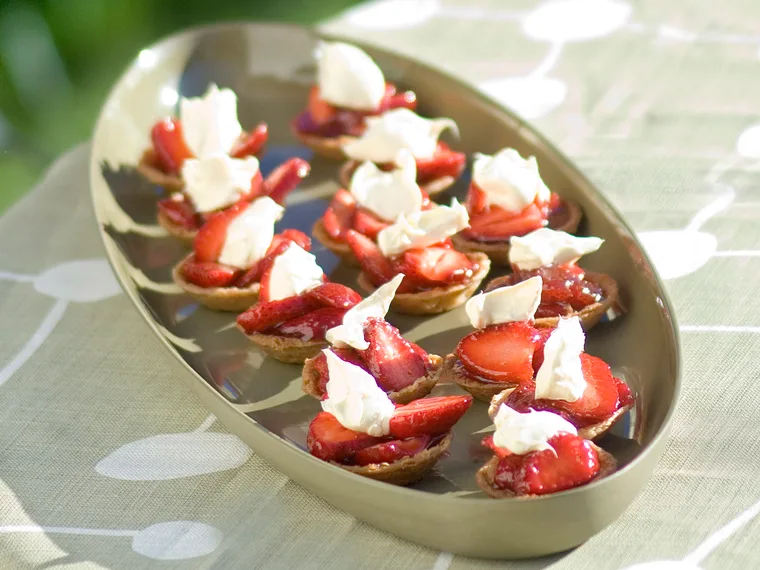 Strawberry and cream tartlets