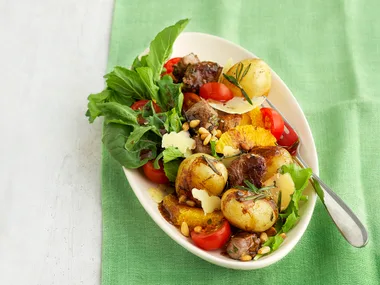 Lamb and orange salad with mustard dressing