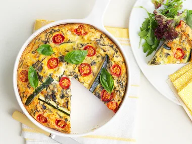 Macaroni and vegie frittata