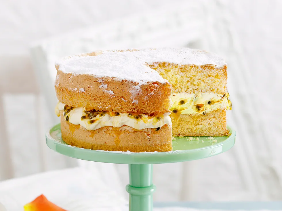 Passionfruit sponge cake