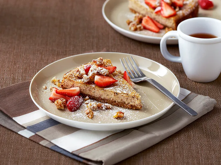Pecan and ricotta cheesecake
