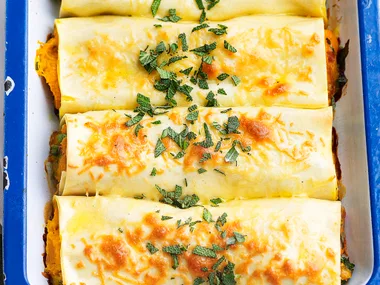 Prosciutto, pumpkin and sage cannelloni