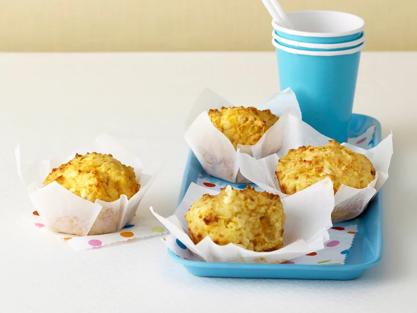 Pumpkin, bacon and feta muffins