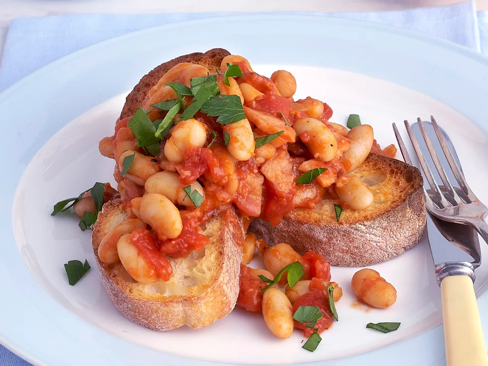Quick homemade beans on toast