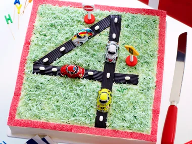 Racing car cake