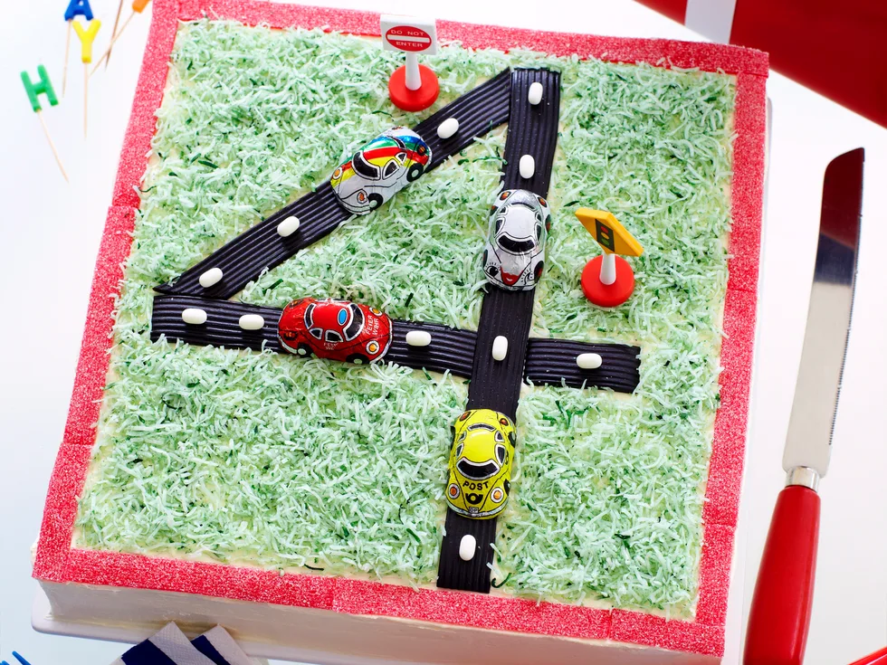 Racing car cake