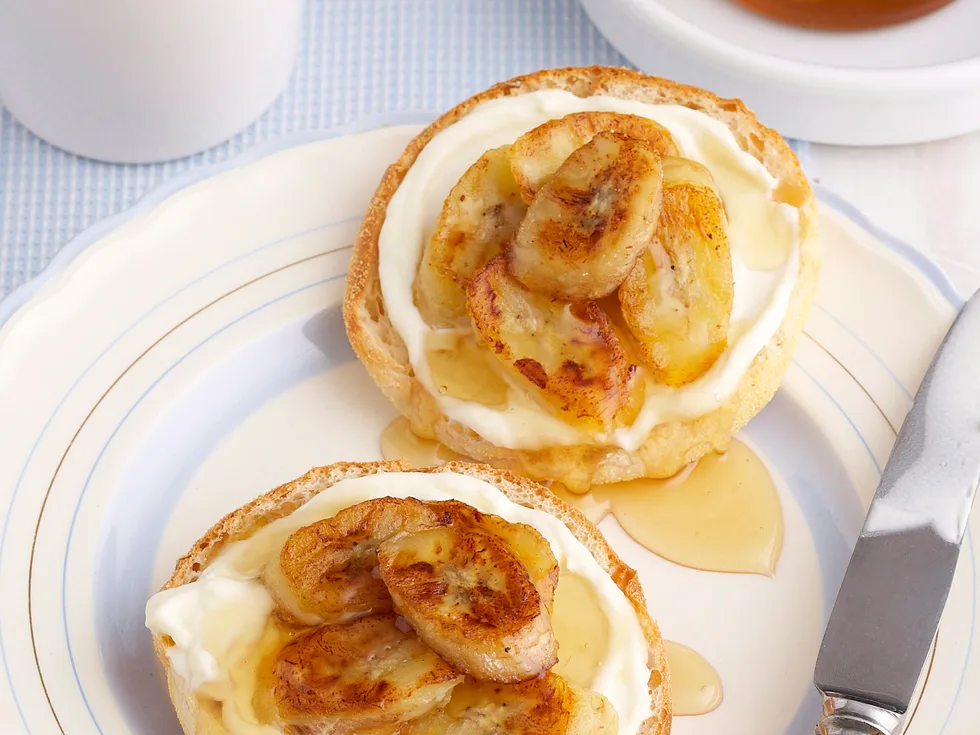 Ricotta, banana and honey muffins