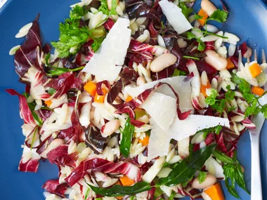 risoni, cannellini bean and mixed herb salad