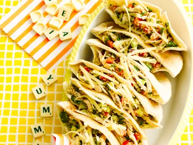 Shredded chicken tabouli pockets