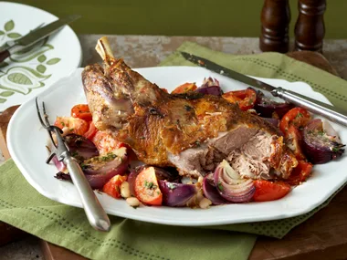 Slow roasted sicilian-style lamb