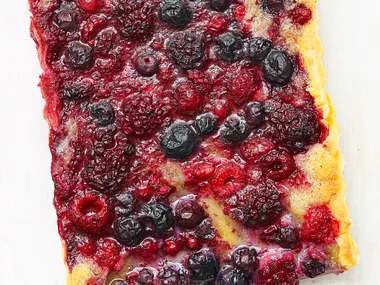Summer berry almond tart