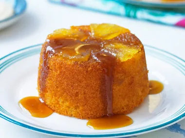 Tipsy pineapple and rum puddings