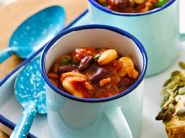Tomato beans with bacon