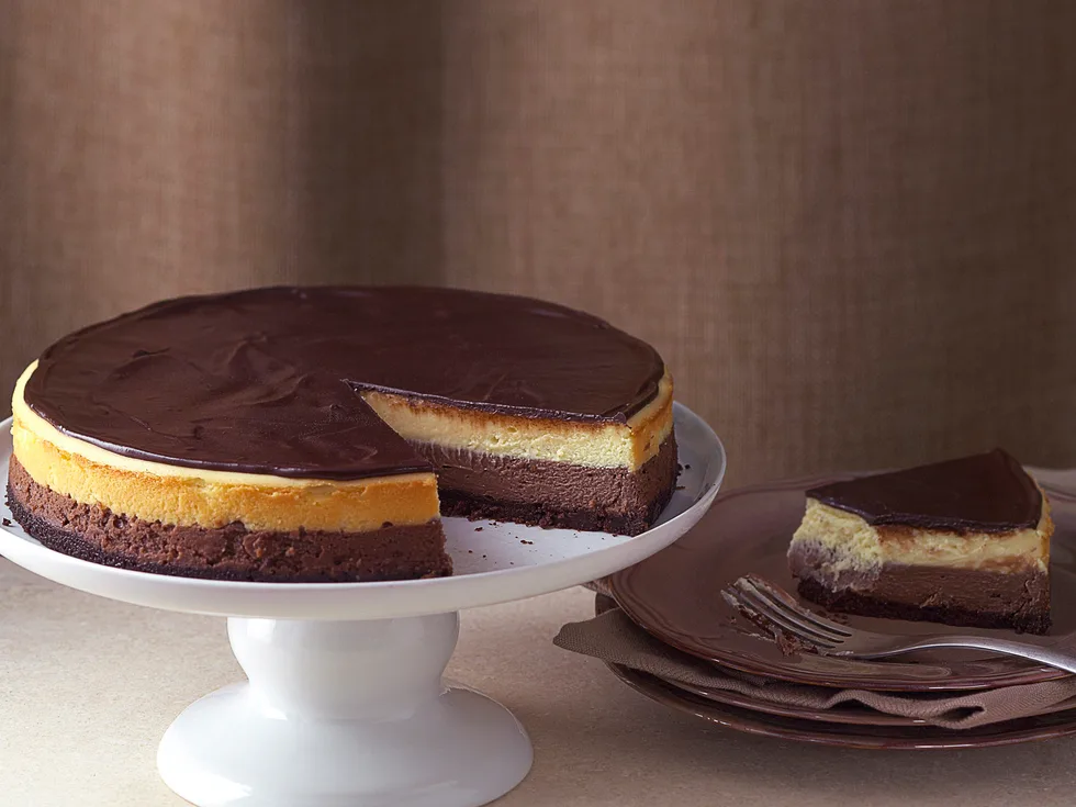 triple choc cheesecake