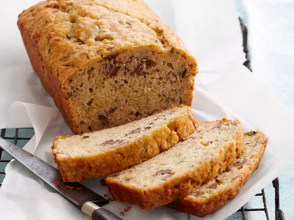 zucchini and pecan loaf. 2