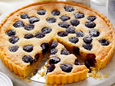 Cherry frangipane tart