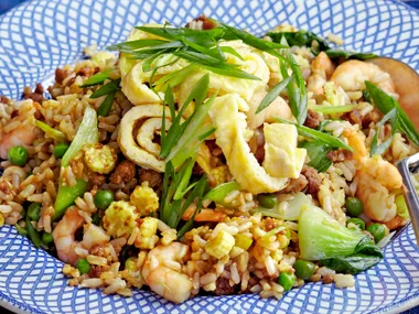 Hearty fried brown rice