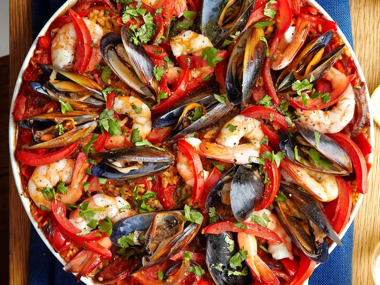 Spiced lemon paella