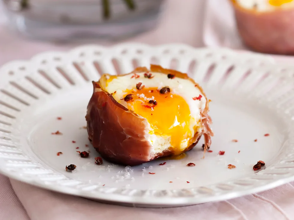 Prosciutto, Egg and Brioche Cups