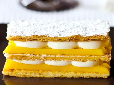 Mango and Vanilla Cream Mille Feuille