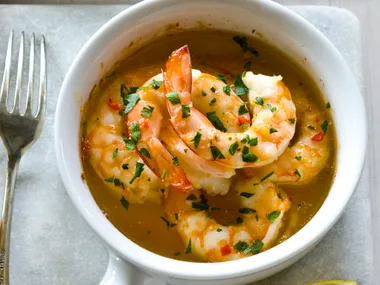 Garlic prawn pots