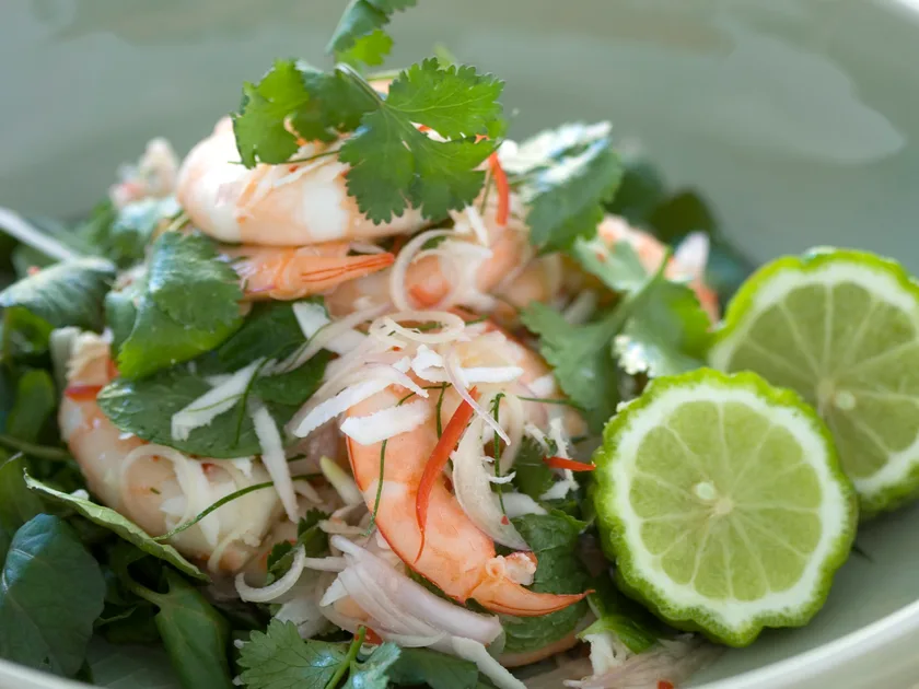 Prawn and coconut salad
