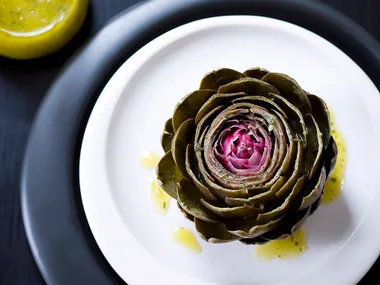Artichokes with garlic vinegarette