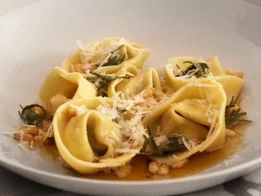 ricotta and olive tortellini with rosemary butter
