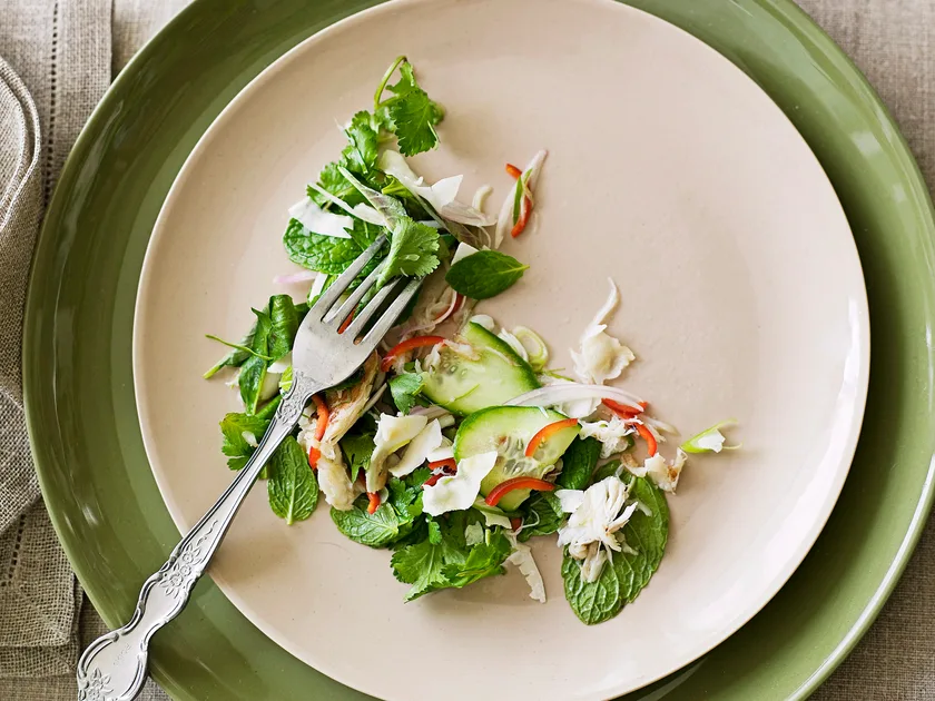 Asian crab salad with coconut and lime dressing