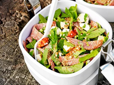 Baked Ricotta and Salami Salad