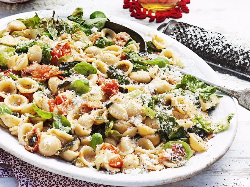 BLT orecchiette pasta