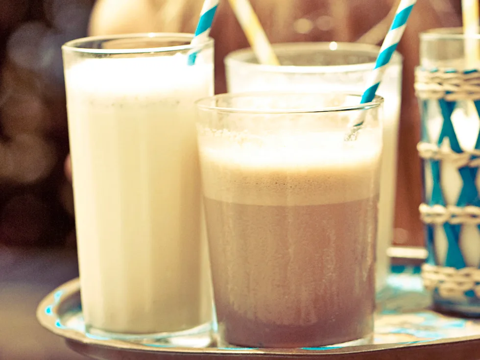Boozy chocolate milkshakes