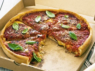 Chicago deep-dish pizza