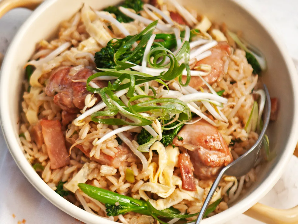 Chicken and broccolini fried rice