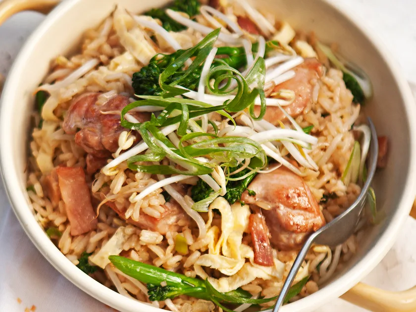 Chicken and broccolini fried rice