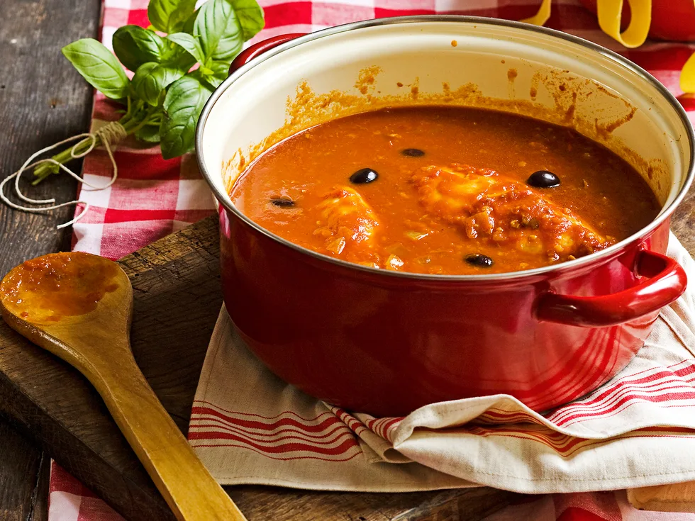 Chicken Cacciatore pappardelle with gremolata crumbs
