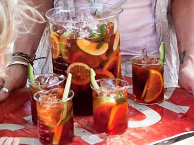 Christmas cranberry Pimm's cocktail