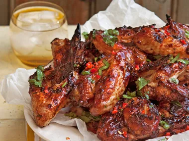 Coriander, lime and chilli chicken wings