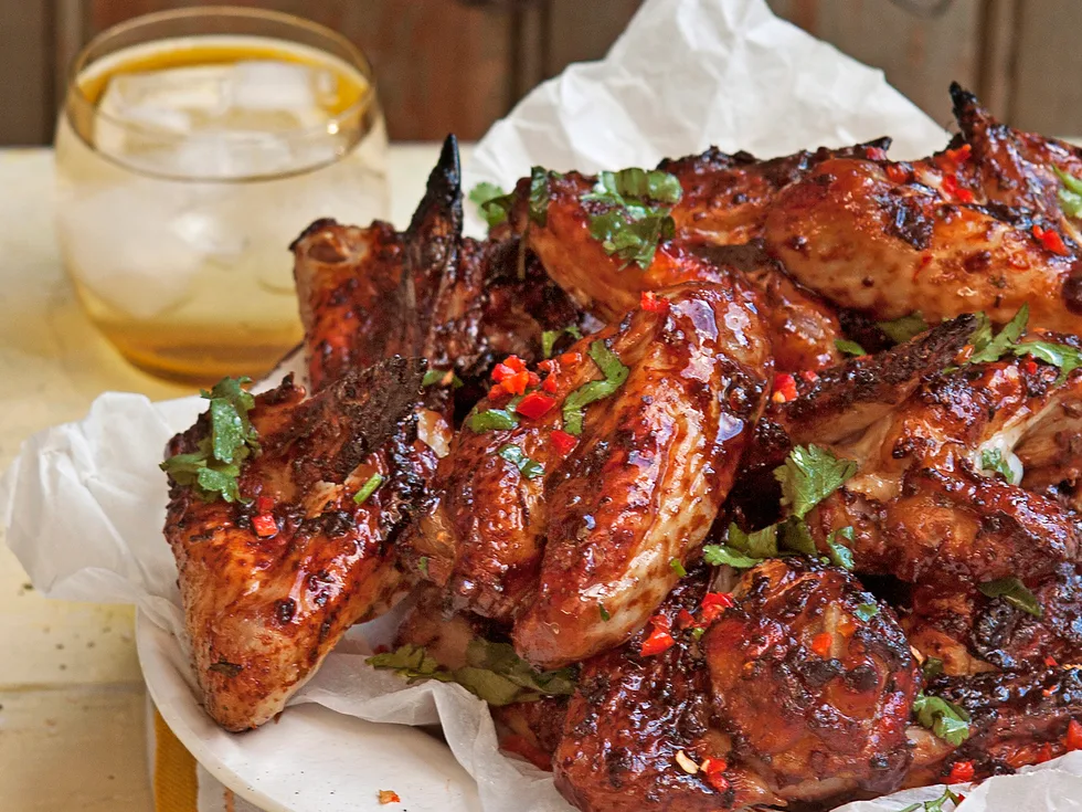 Coriander, lime and chilli chicken wings
