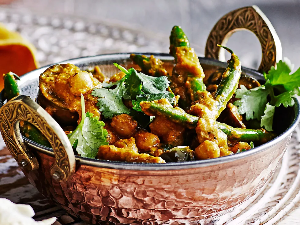 EGGPLANT, CHICKPEA and BEAN CURRY